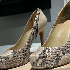 BCBGeneration Snakeskin Print Heels